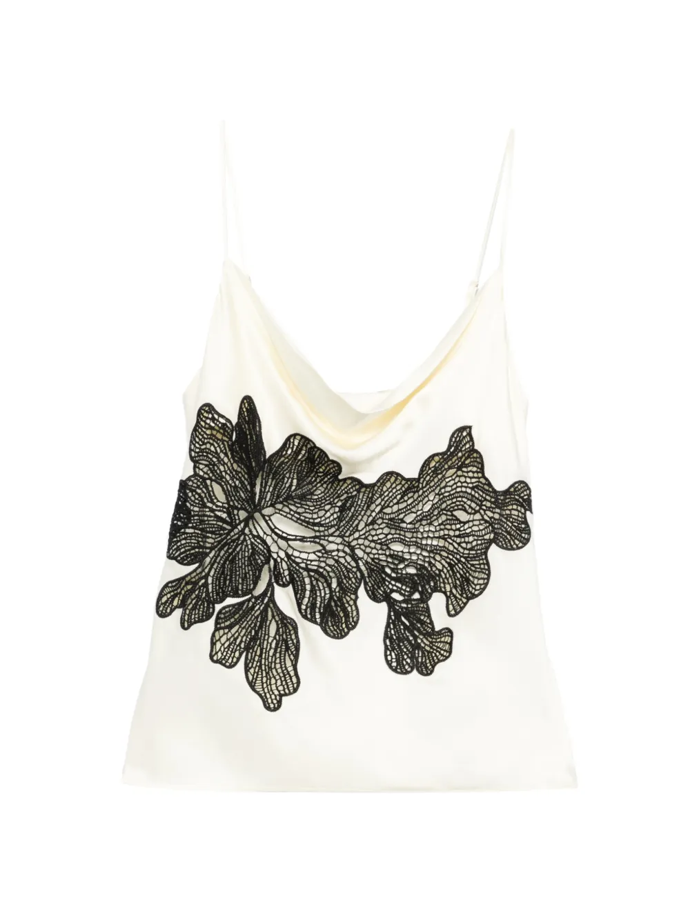 Patrizia Pepe lace-detail sleeveless top - Toni neutri