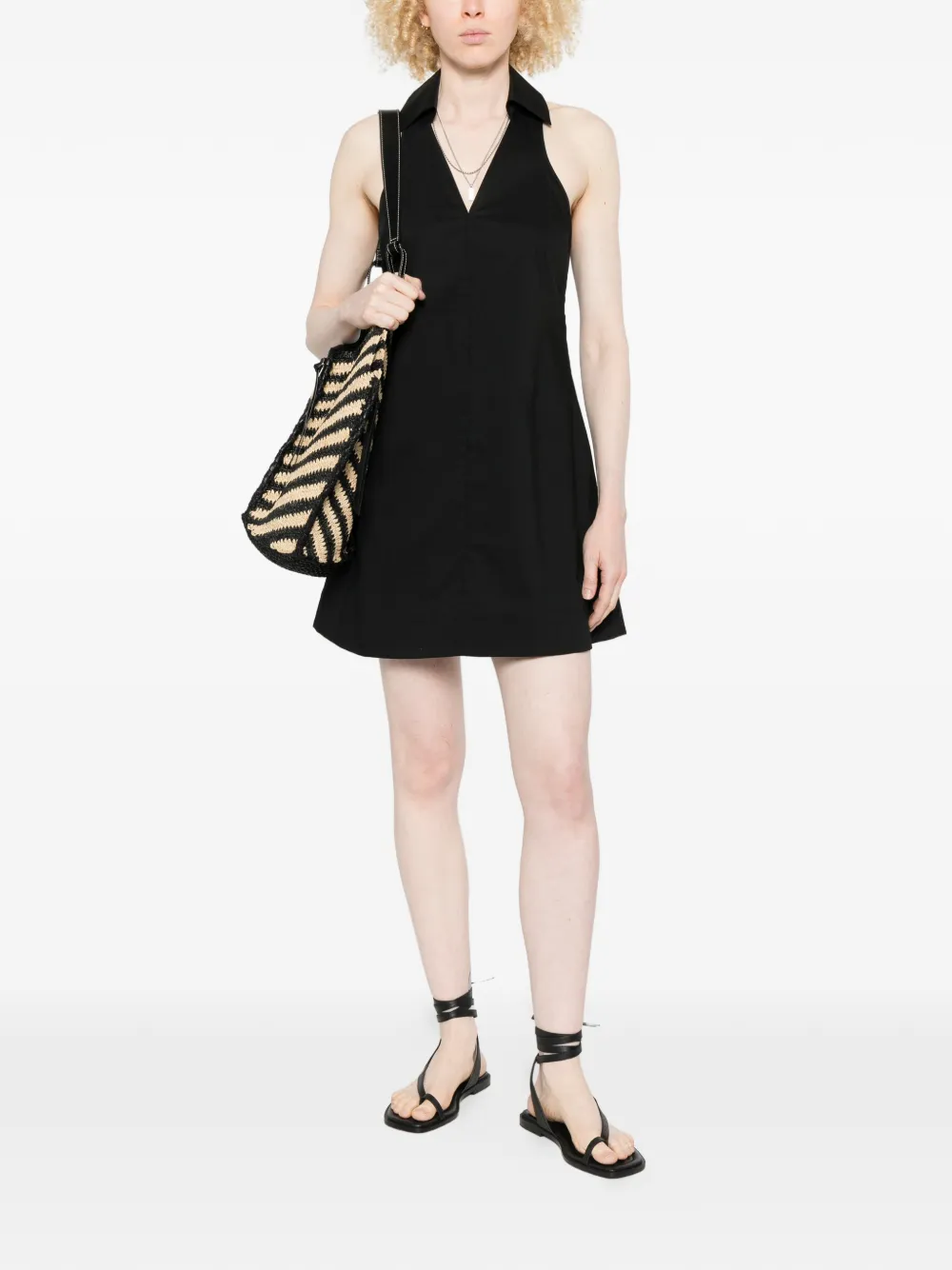 Patrizia Pepe Mini-jurk met V-hals Zwart
