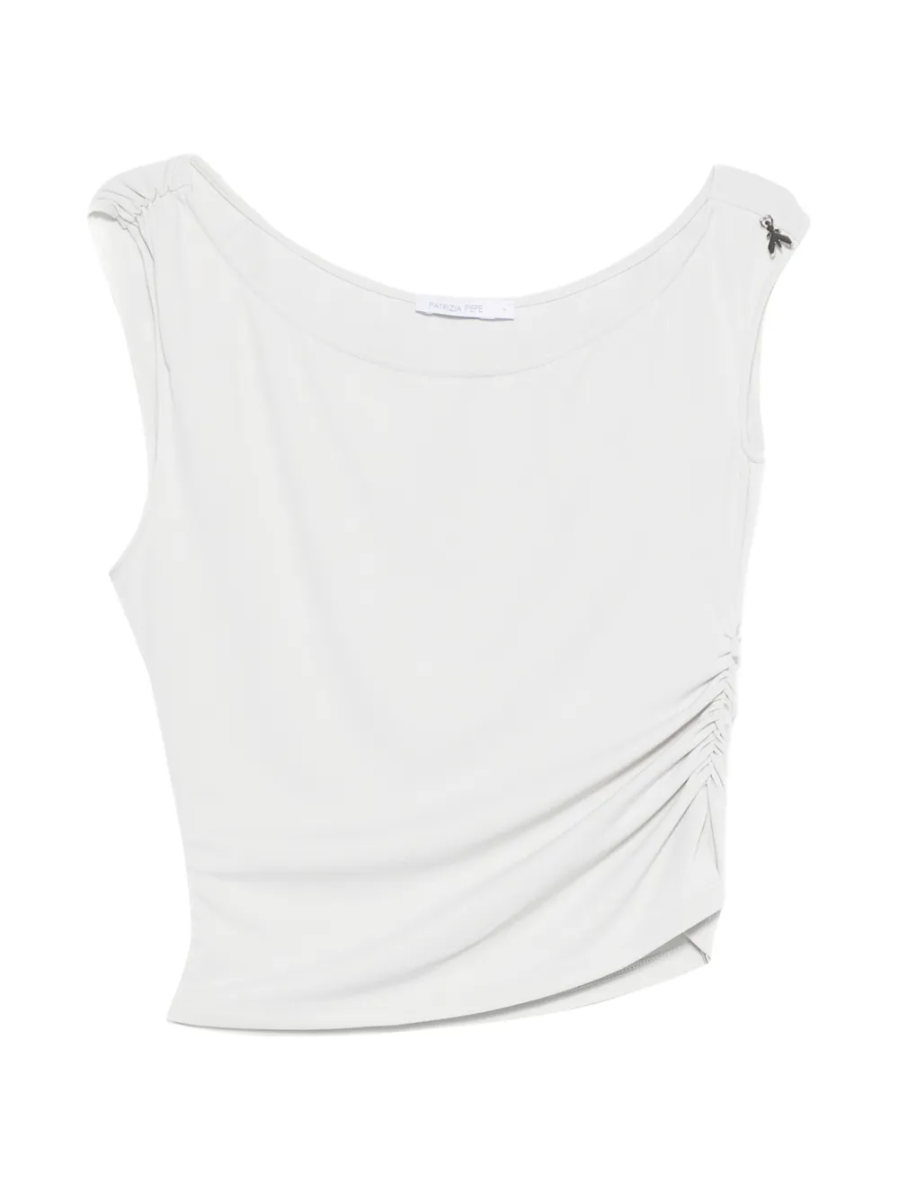 Patrizia Pepe asymmetric gathered top - Grau