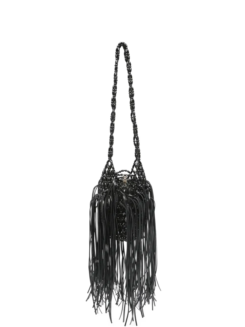 Patrizia Pepe Radical Summer fringed shoulder bag - Nero