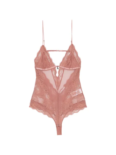 Patrizia Pepe lace-panelled mesh bodysuit