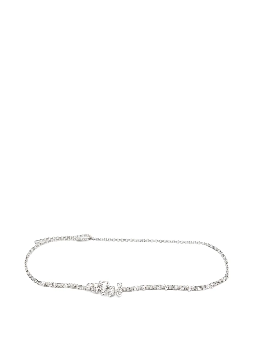 Patrizia Pepe crystal-embellished chain belt - Argento
