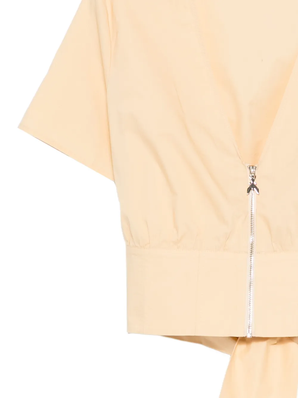 Patrizia Pepe Cropped top met rits Beige