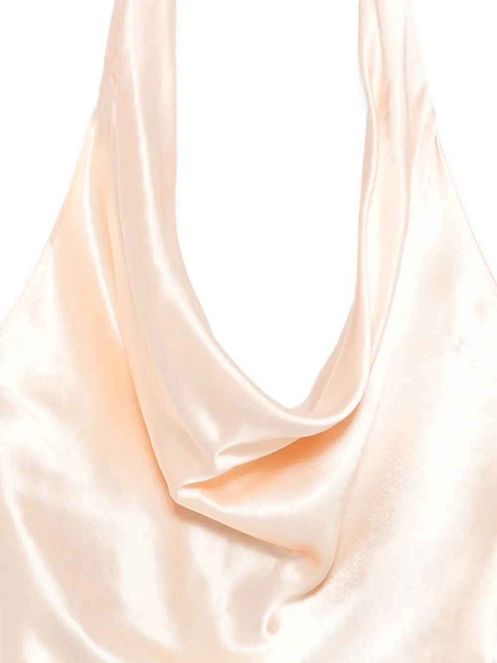 Patrizia Pepe Satijnen haltertop Beige