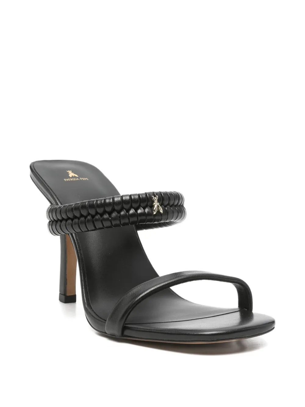 Patrizia Pepe leather sandals Zwart