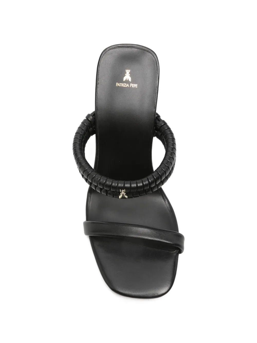 Patrizia Pepe leather sandals Zwart