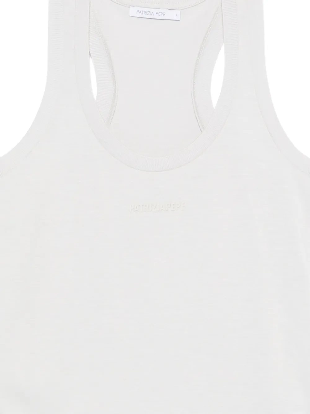 Patrizia Pepe Racerback jersey tanktop Grijs