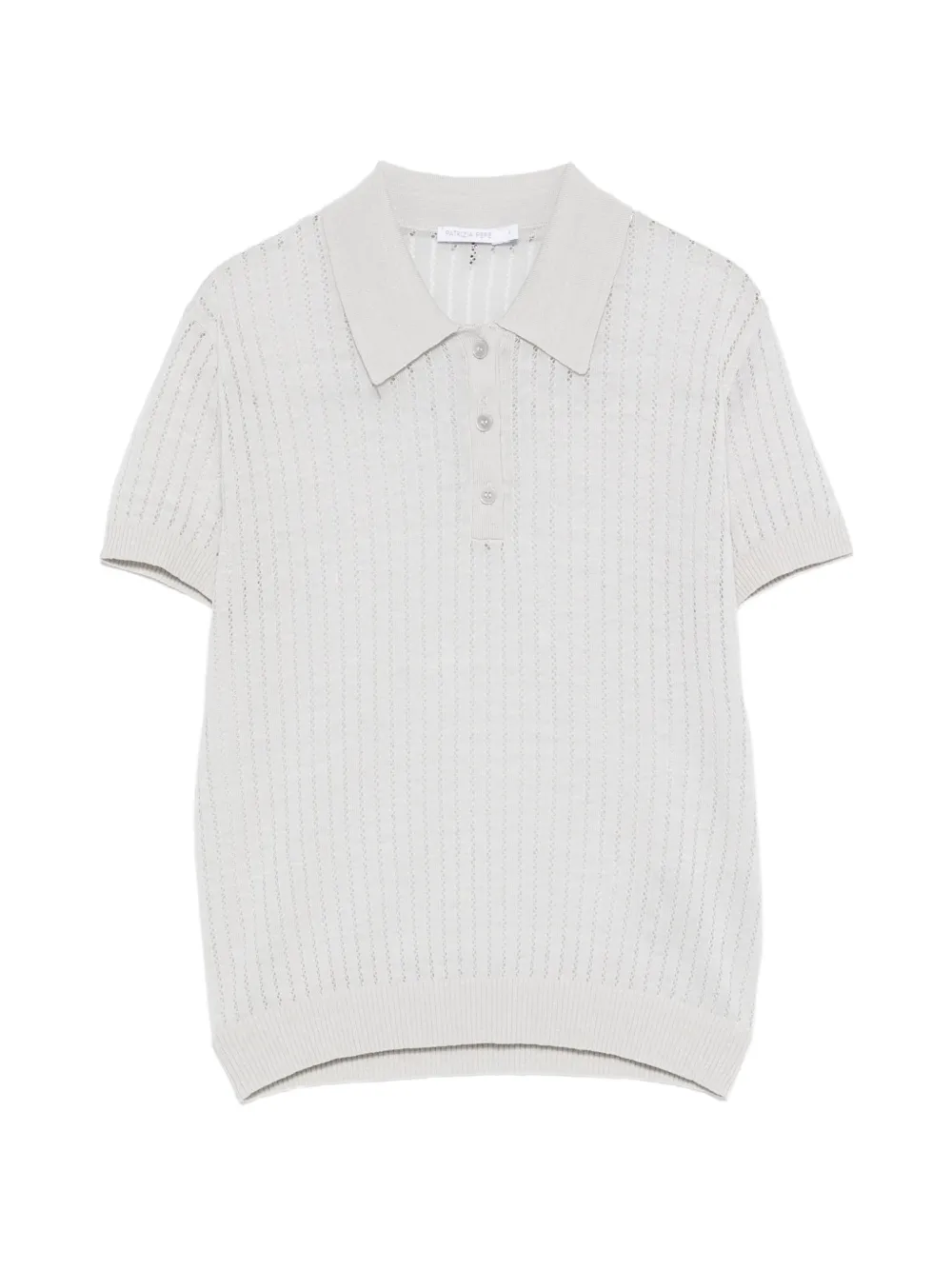 Patrizia Pepe buttoned knitted polo shirt - Grigio