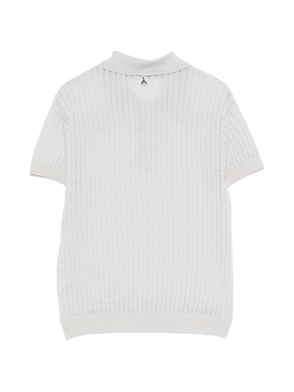 Patrizia Pepe Gebreid poloshirt met knopen Grijs