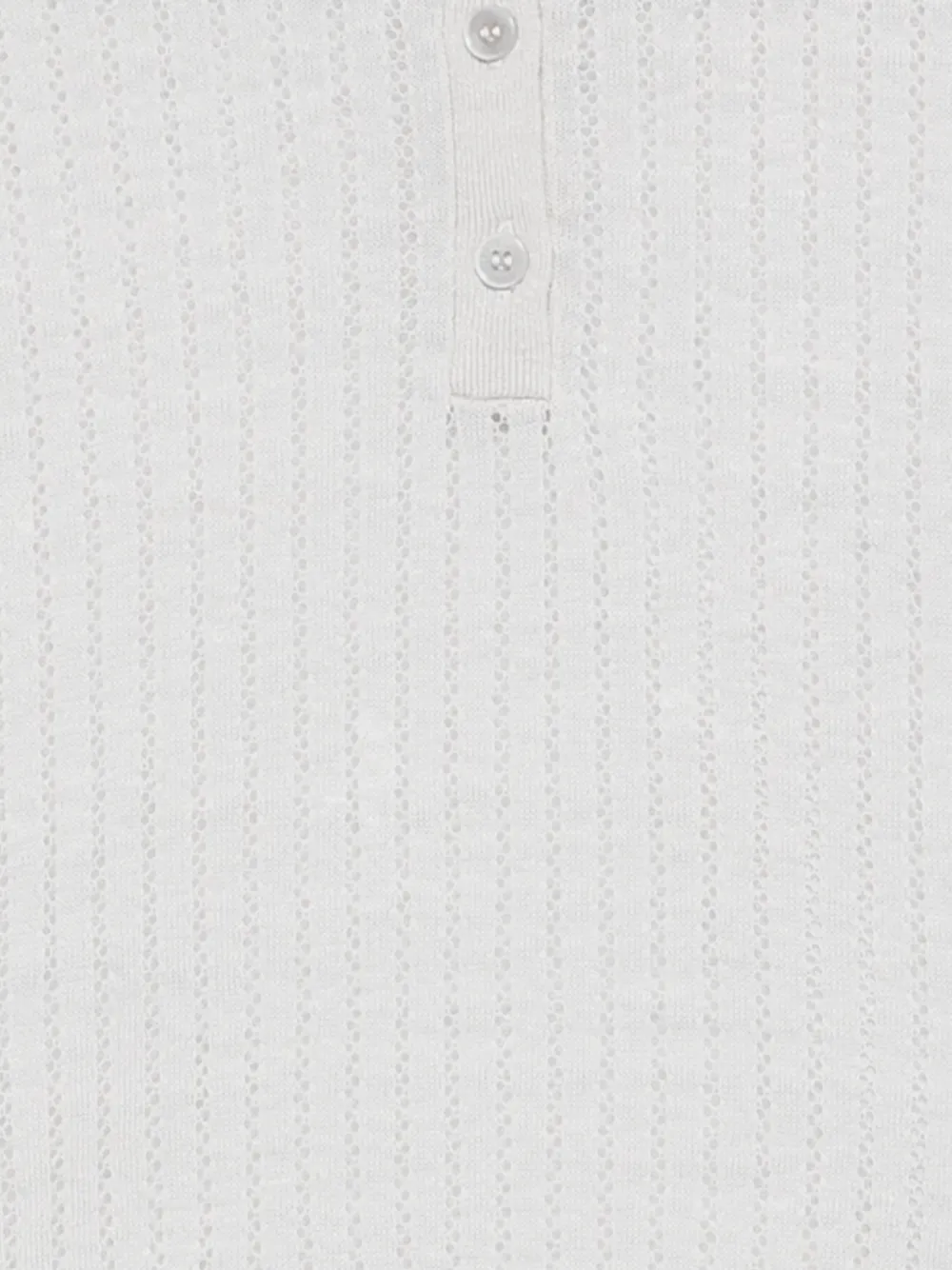 Patrizia Pepe Gebreid poloshirt met knopen Grijs