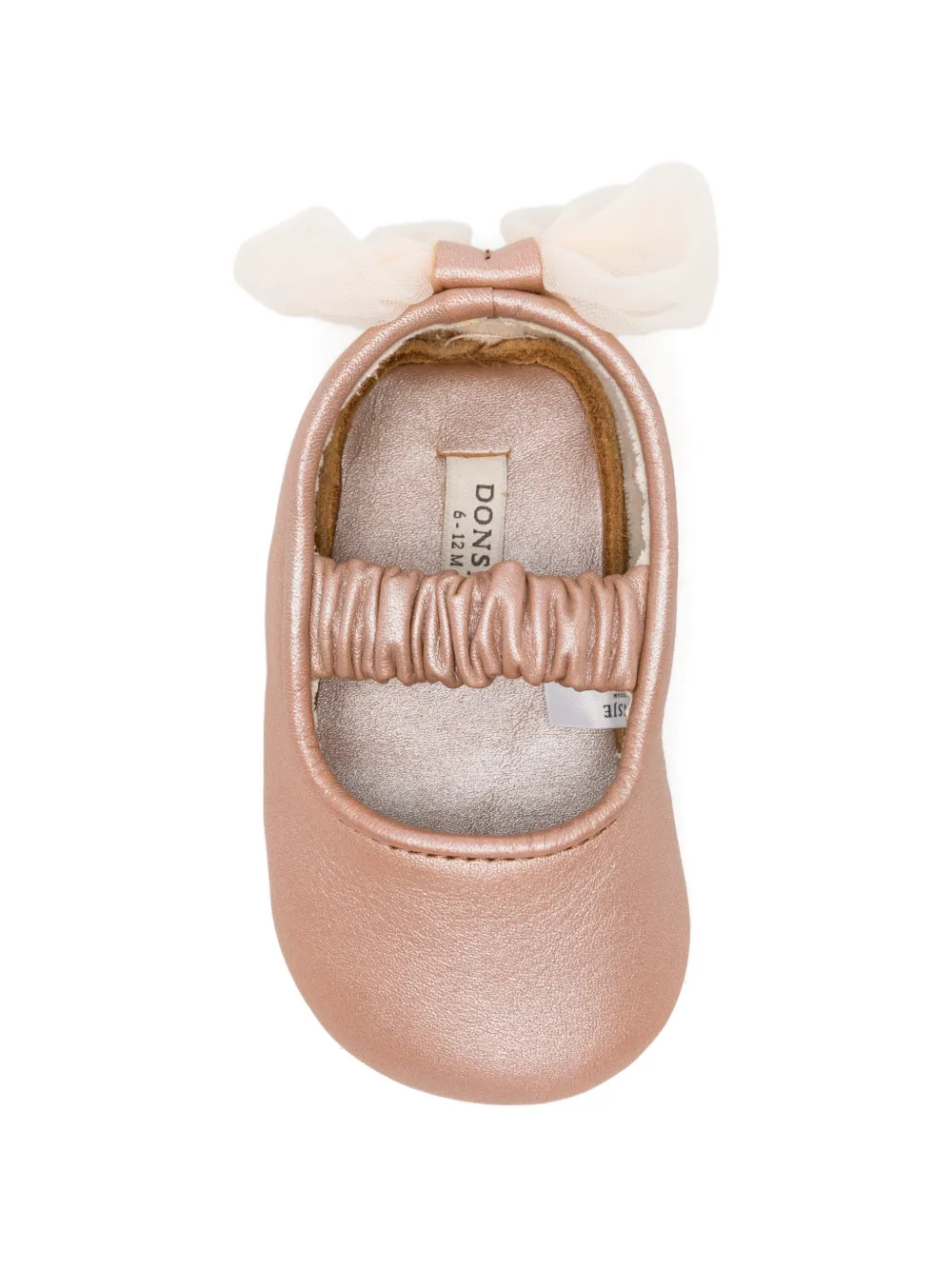 Donsje bow leather ballerinas Roze