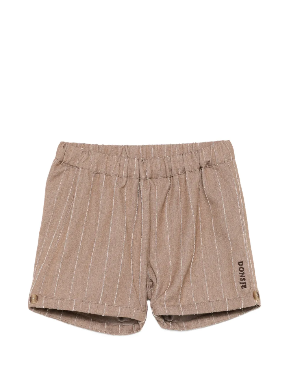 Donsje Dantien striped button shorts - Marrone