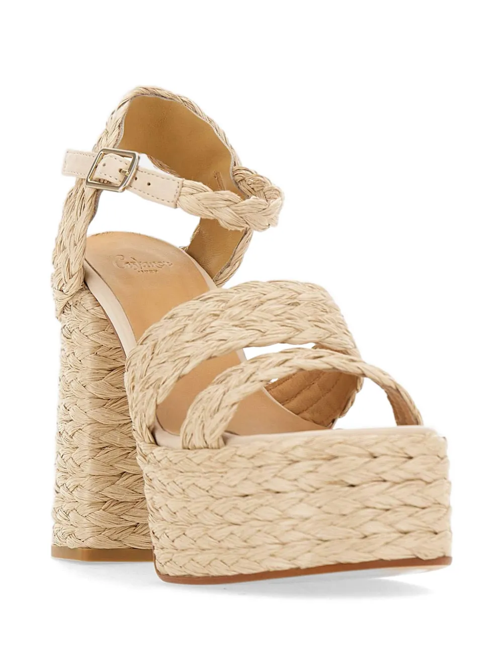 Castañer Fresa geweven sandalen met dubbele bandjes Beige