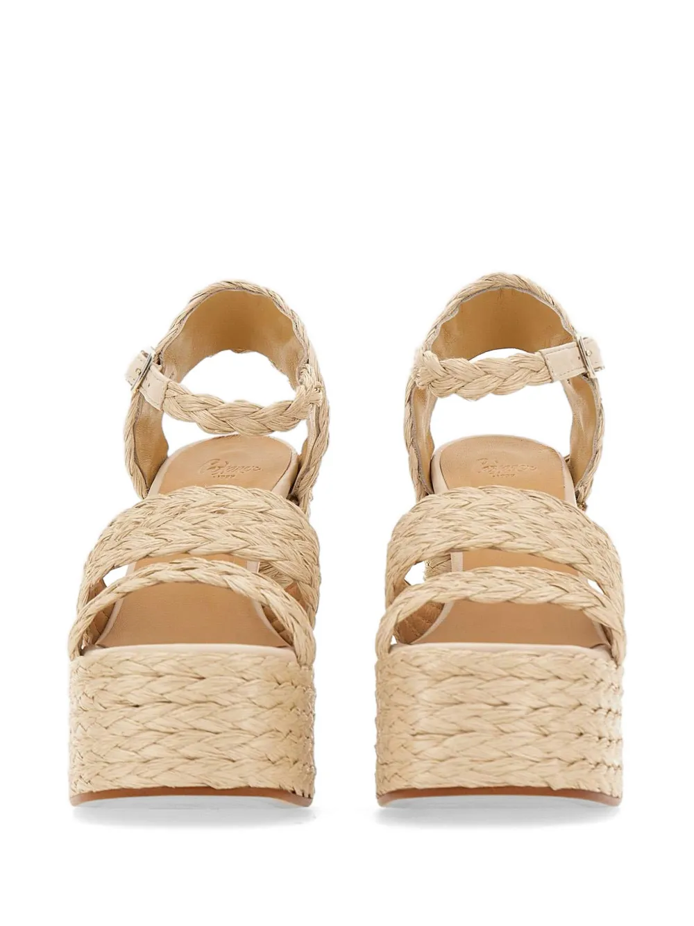 Castañer Fresa geweven sandalen met dubbele bandjes Beige