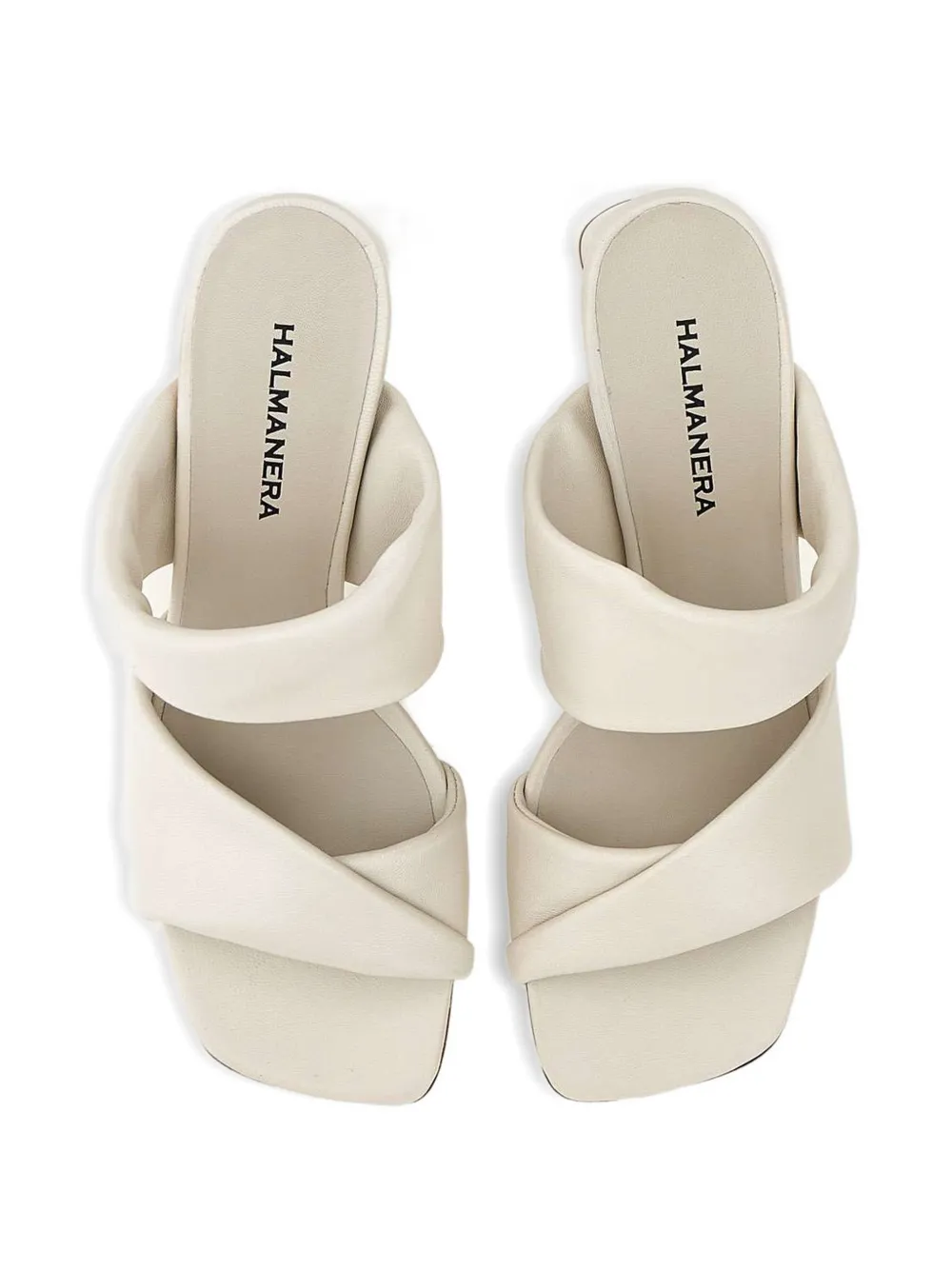 Halmanera Dally folded strap sandals Wit
