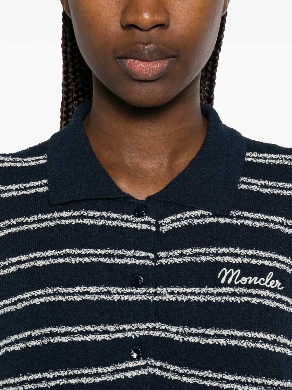 Moncler Poloshirt met geborduurd logo Blauw