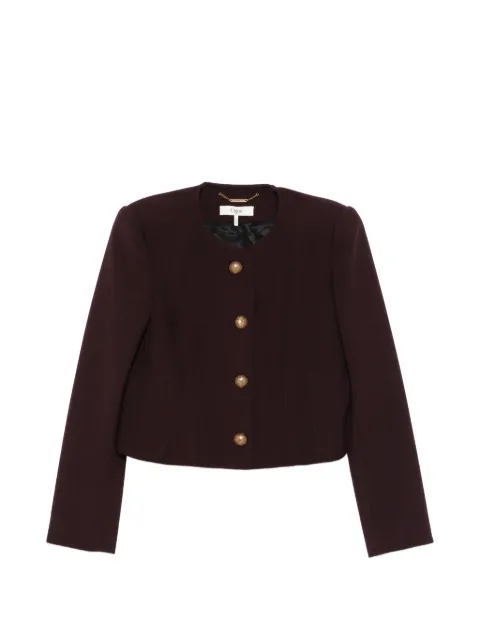 Chloé collarless cropped jacket