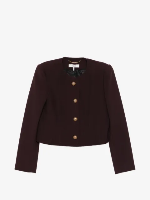 Chloé collarless cropped jacket