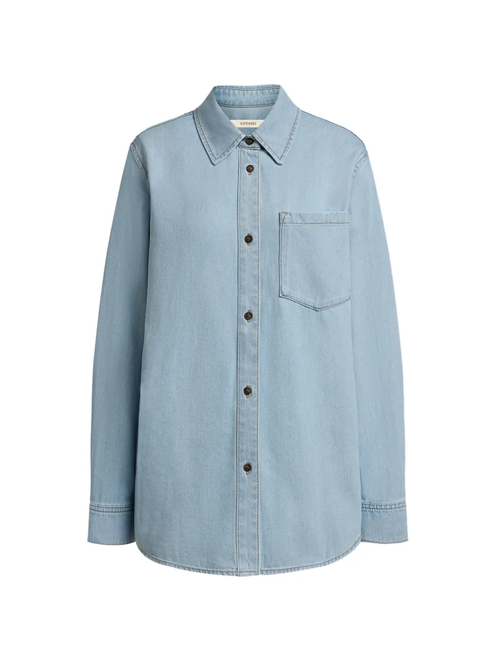 12 STOREEZ Camicia denim leggera - Blu