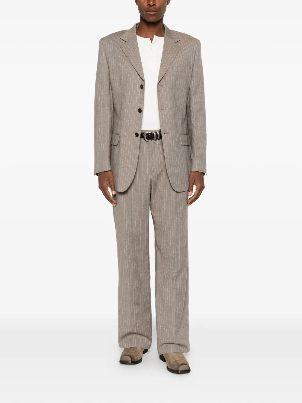 Sunflower 핀스트라이프 플리츠 팬츠 | 테일러드 팬츠 | Image 2