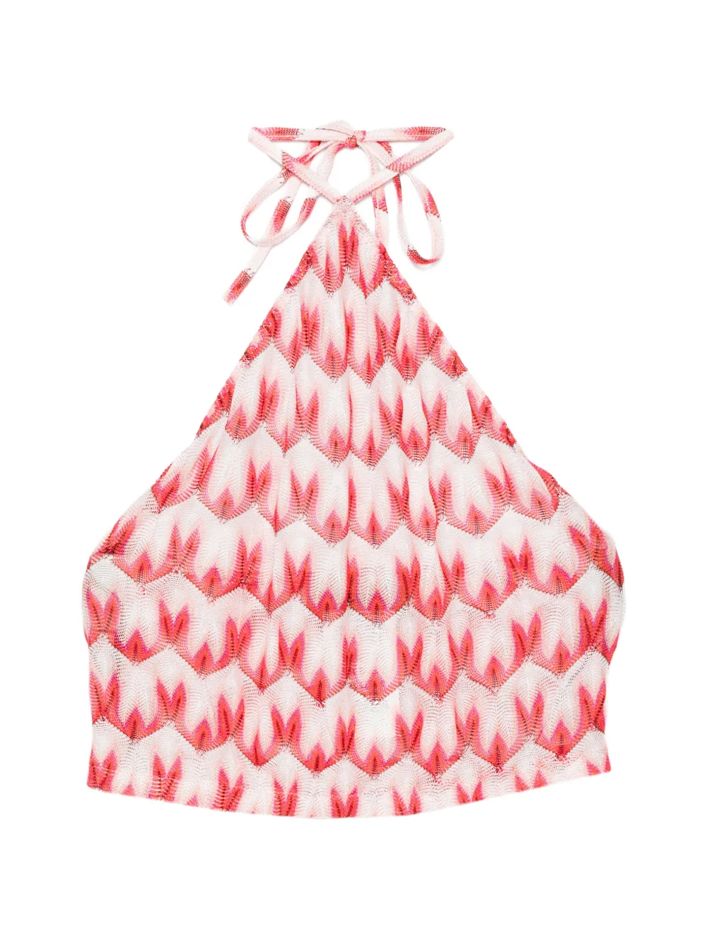 Missoni zigzag-knit halterneck top - Rosso