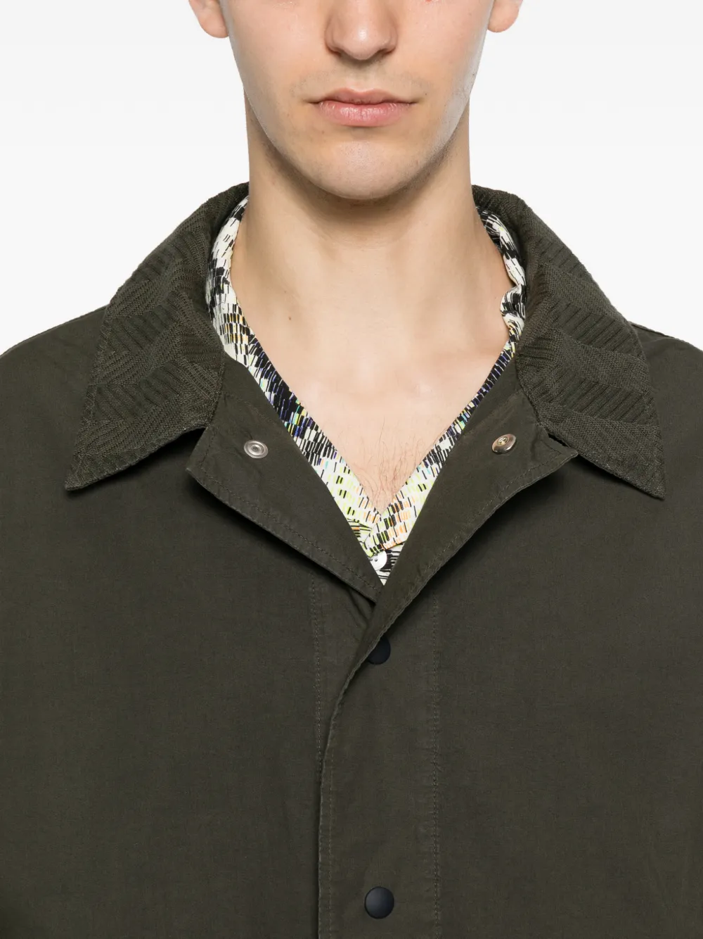 Missoni Shirtjack met chevron kraag Groen