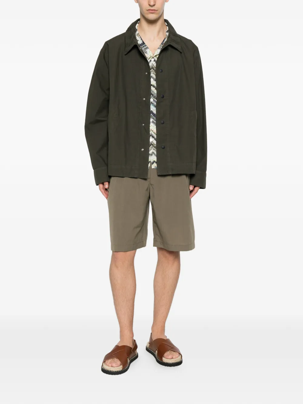 Missoni Shirtjack met chevron kraag Groen