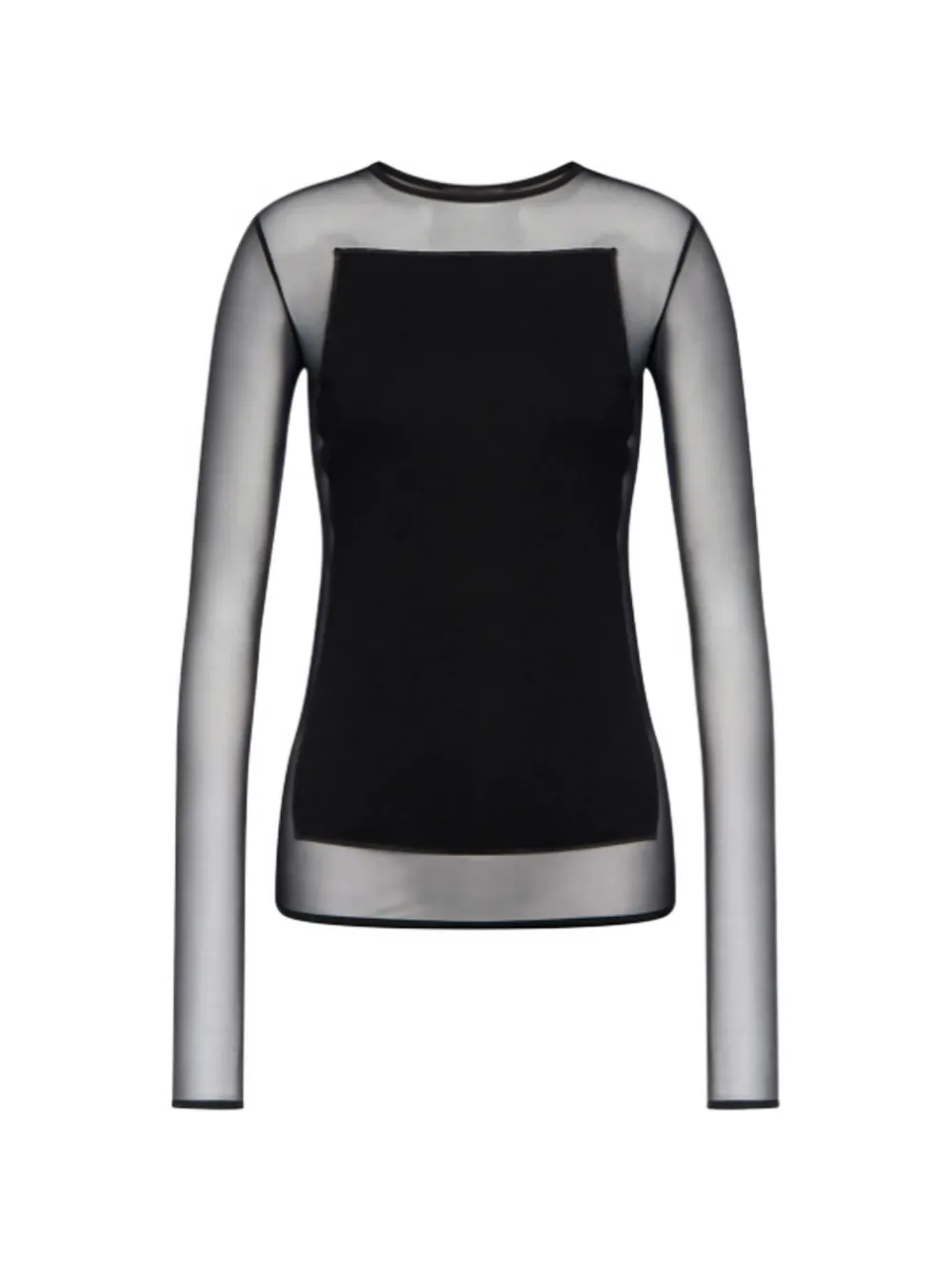 DONDUP sheer-panel top - Nero