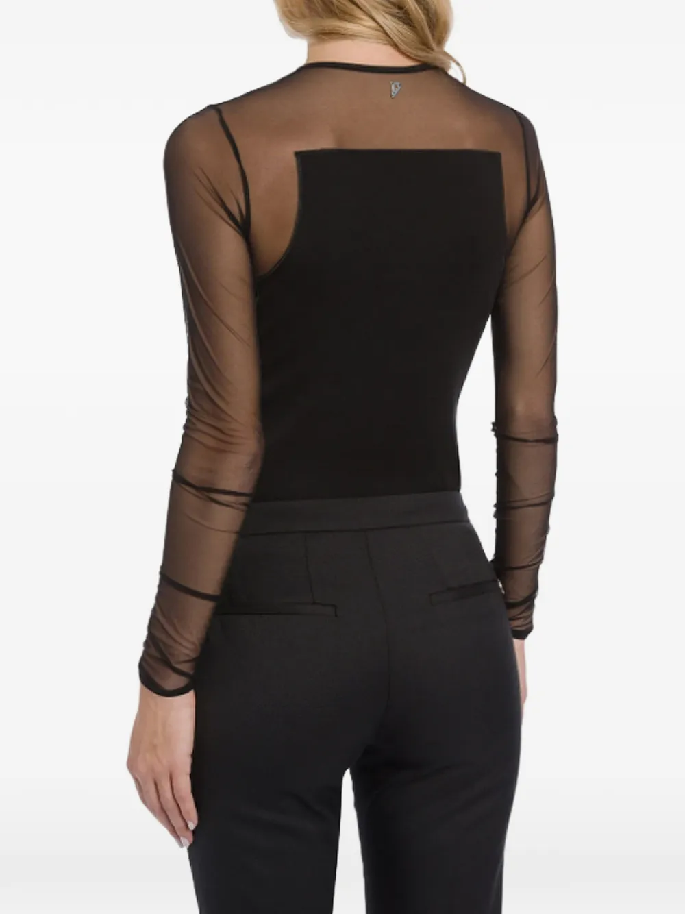  Dondup Sheer-panel Top - Black 