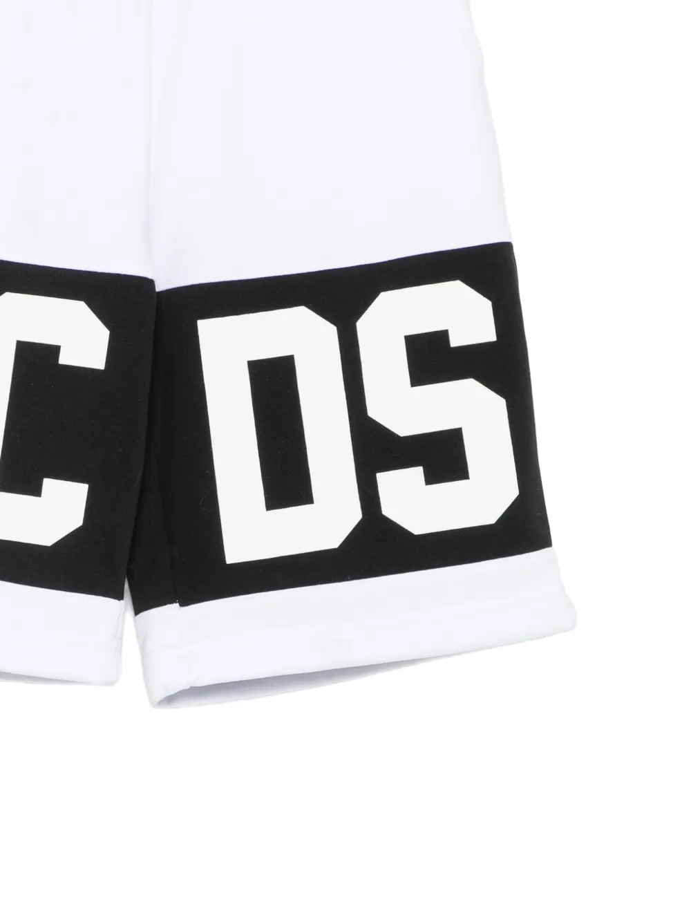Gcds Kids Shorts met elastische taille en logo Wit