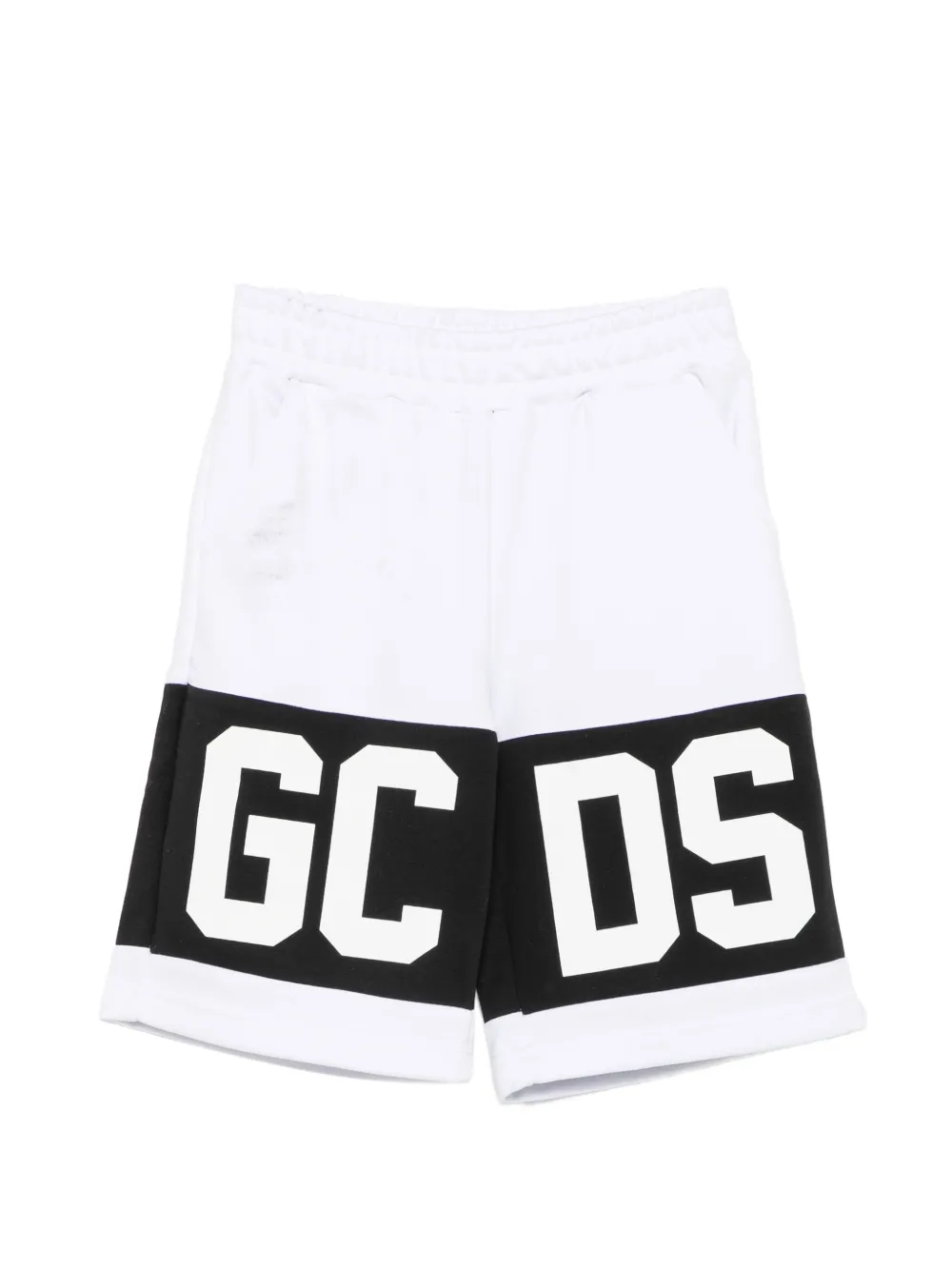 Gcds Kids logo elasticated-waistand shorts - White