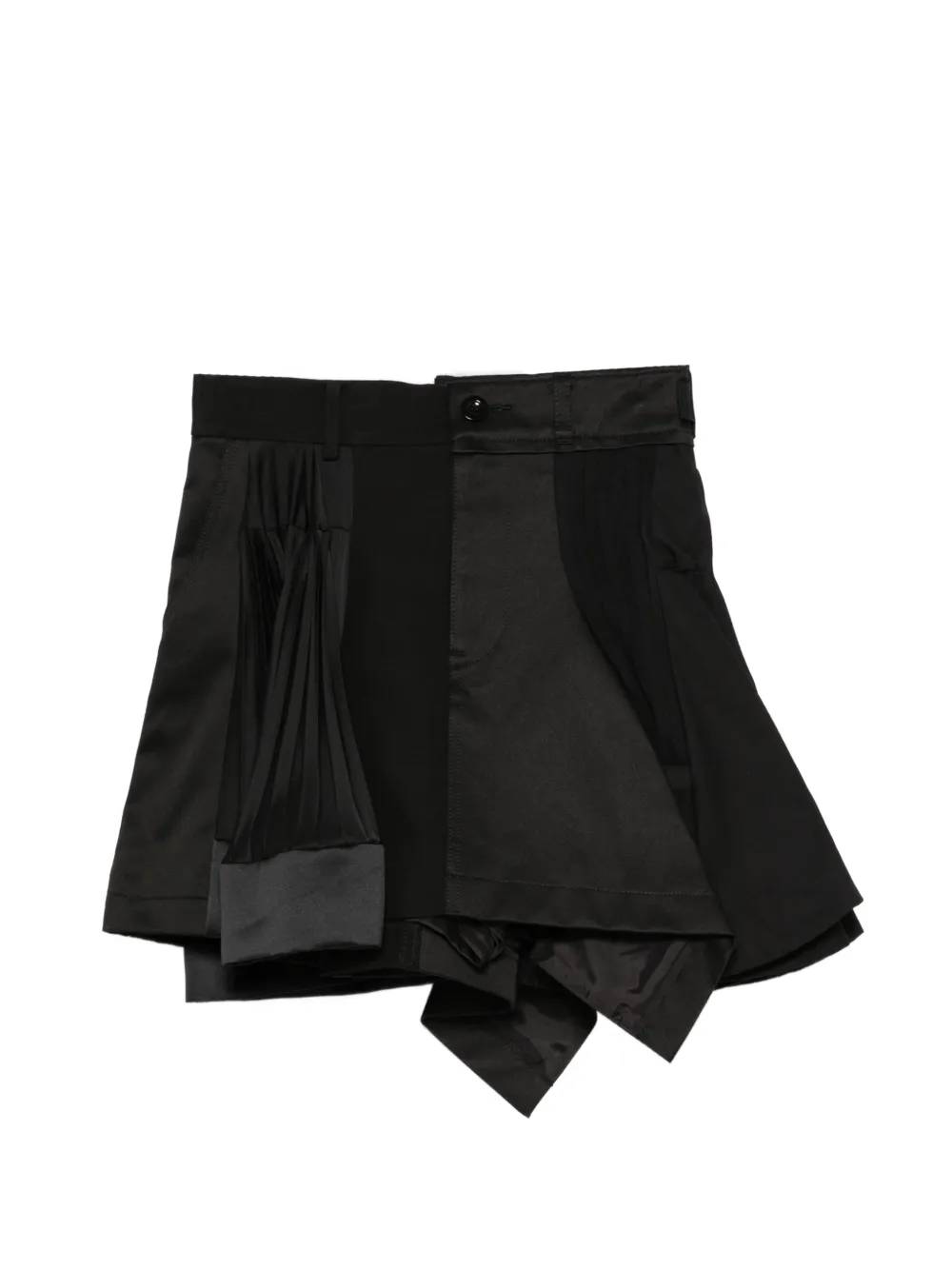 sacai pleated panel skirt - Schwarz