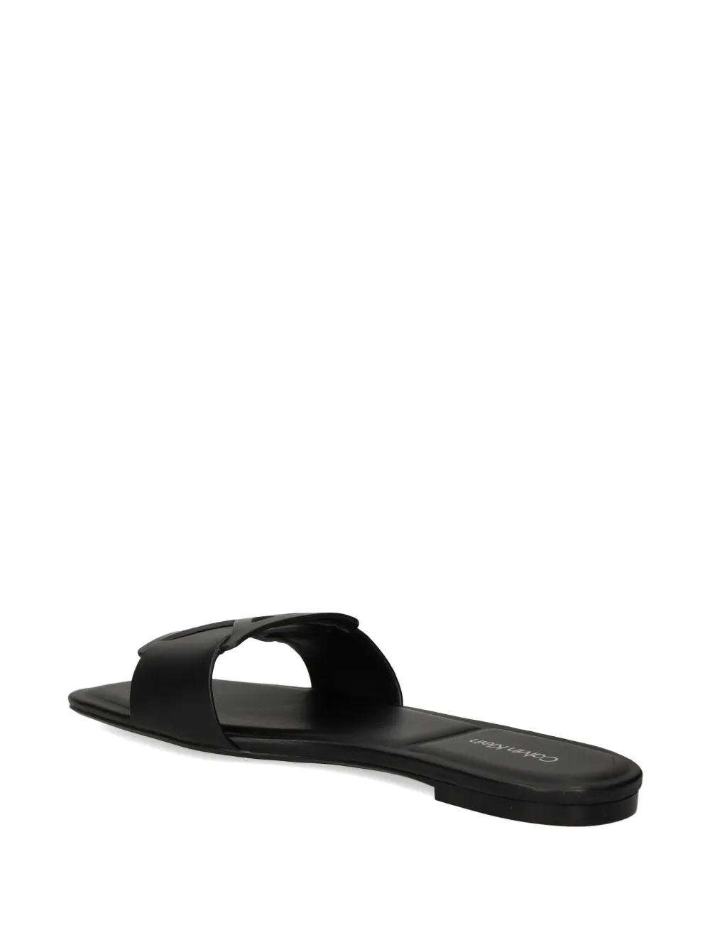 Calvin Klein CK Provence leren sandalen met uitgesneden bandje Zwart
