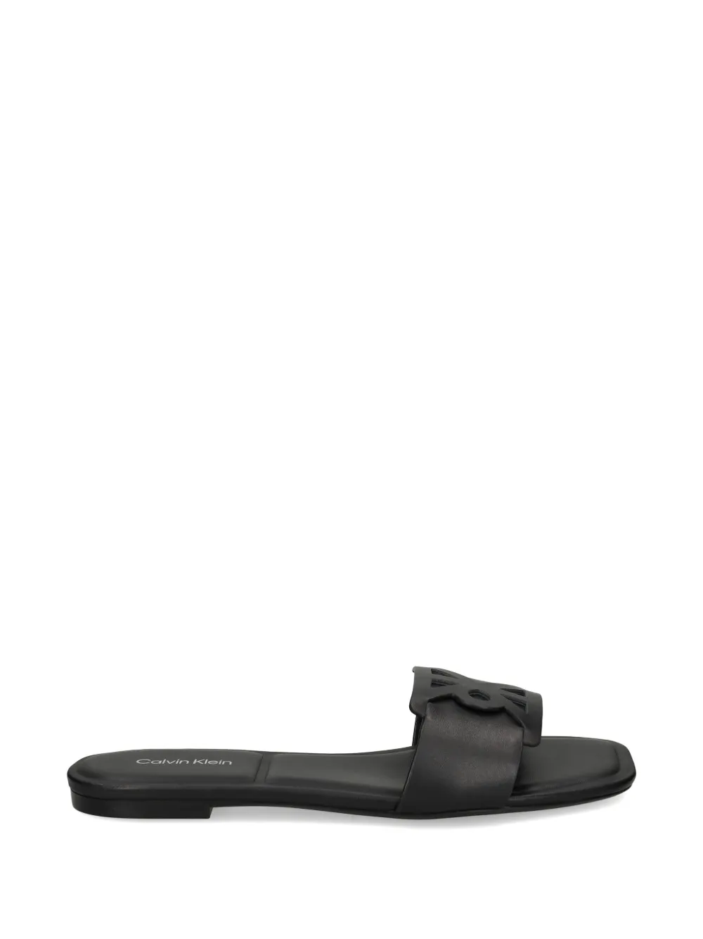 Calvin Klein CK Provence leren sandalen met uitgesneden bandje Zwart