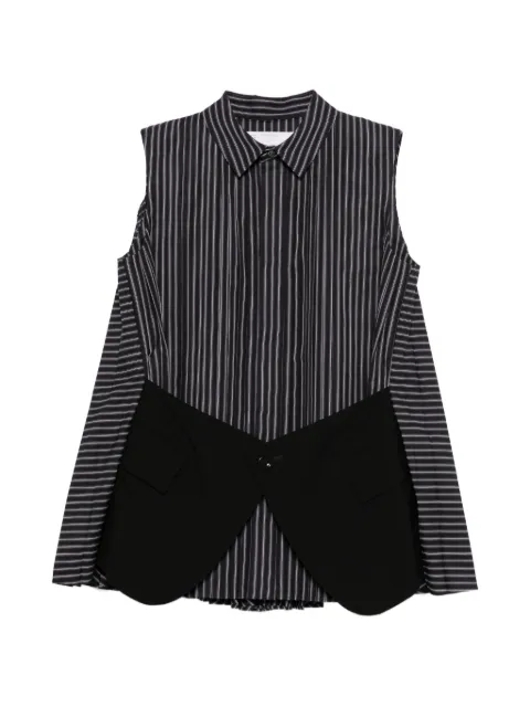 sacai striped pocket shirt