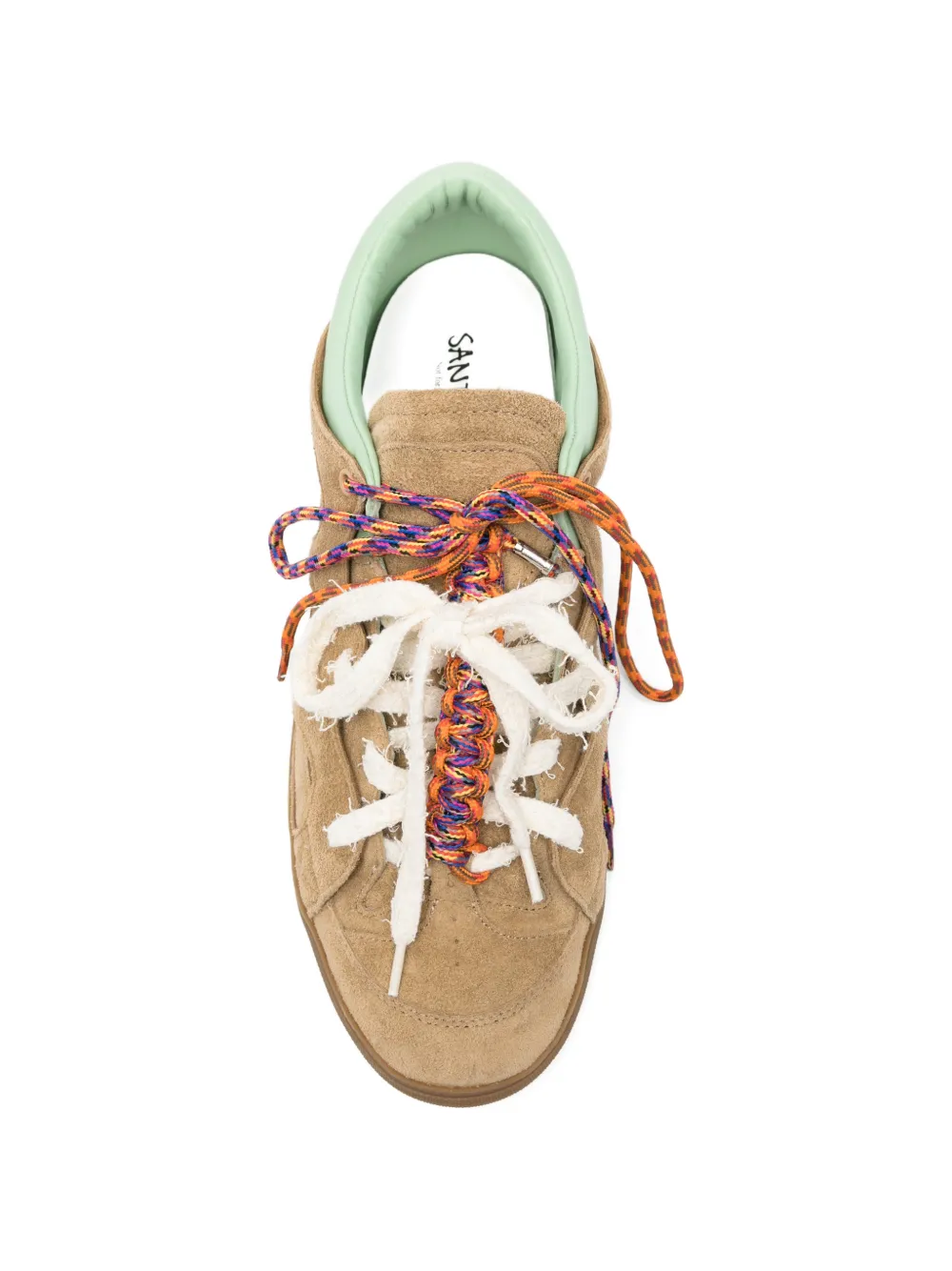 SANTHA Love Park gewatteerde sneakers met uitgesneden details Beige