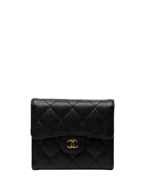 CHANEL Pre-Owned محفظة 'تريفولد' كافيار صغيرة مبطنة بشعار CC ‫2026-2021‬