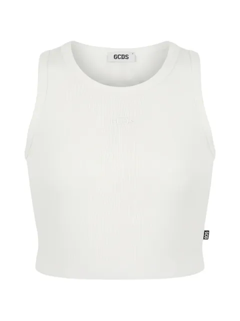 Gcds Kids logo-embroidered tank top