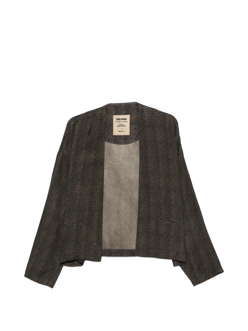 Uma Wang Klarke geometric-pattern jacket - Marrone