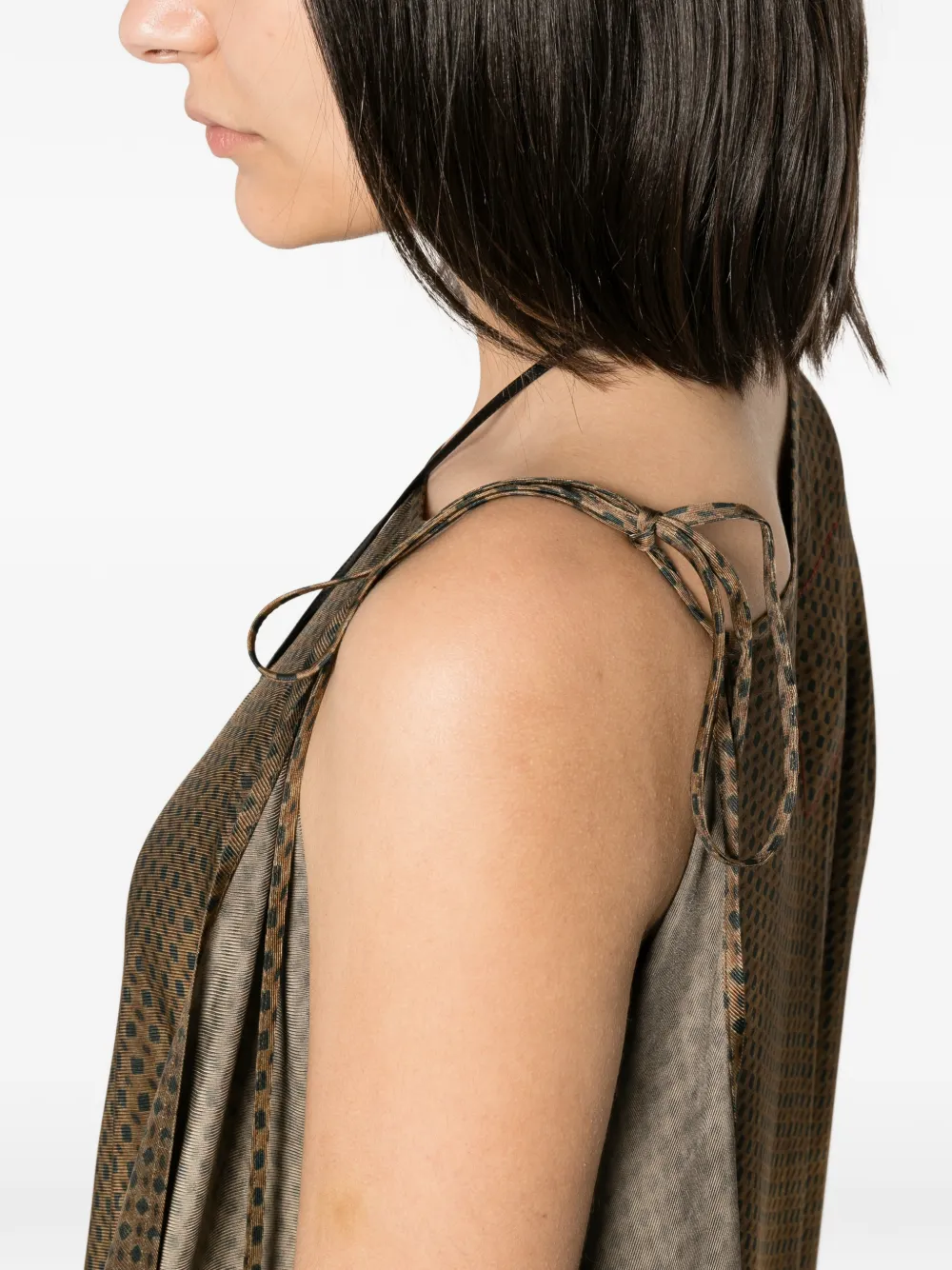 Uma Wang Asymmetrische jurk Bruin