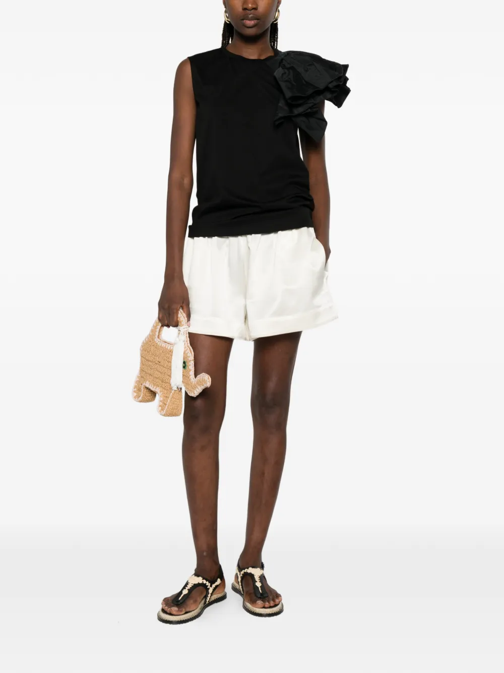 Max Mara Mouwloze top Zwart