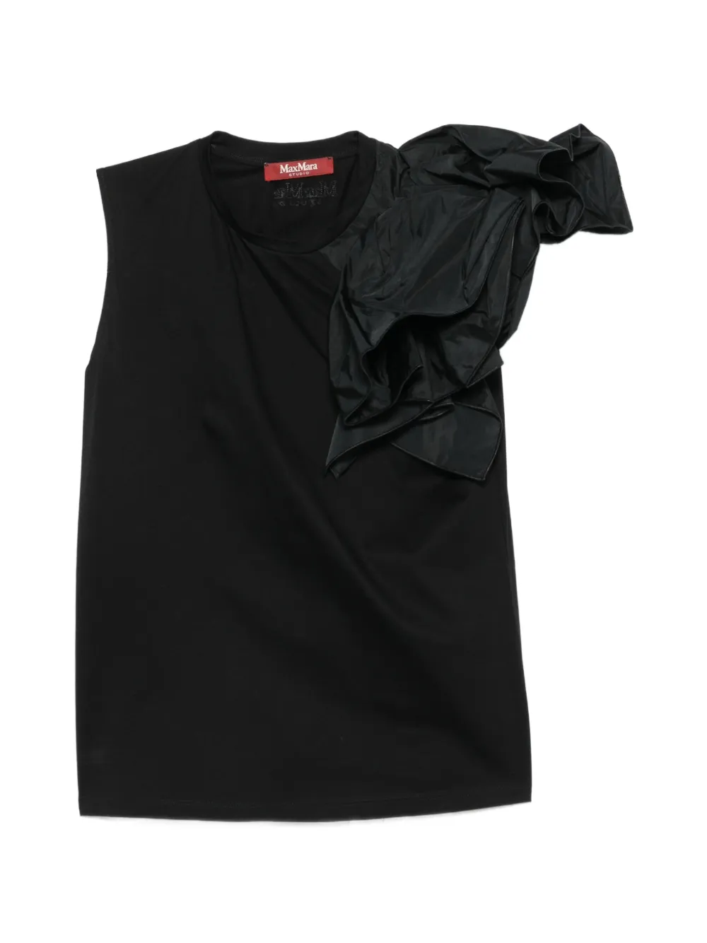 Max Mara Top con ruches - Nero
