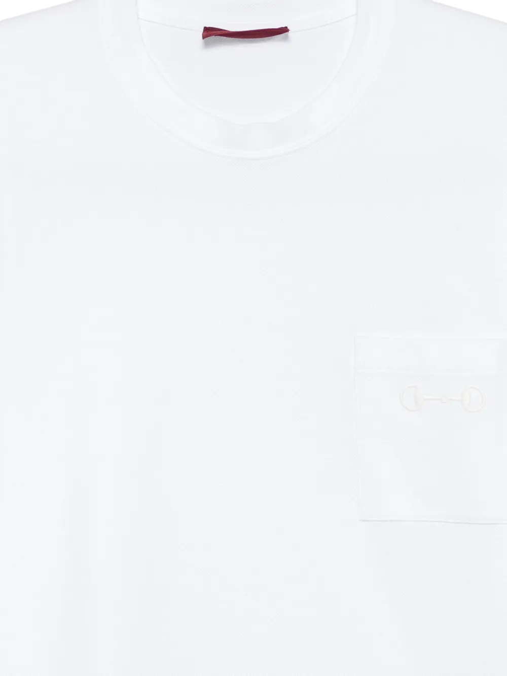 Gucci T-shirt met geborduurde horsebit Wit