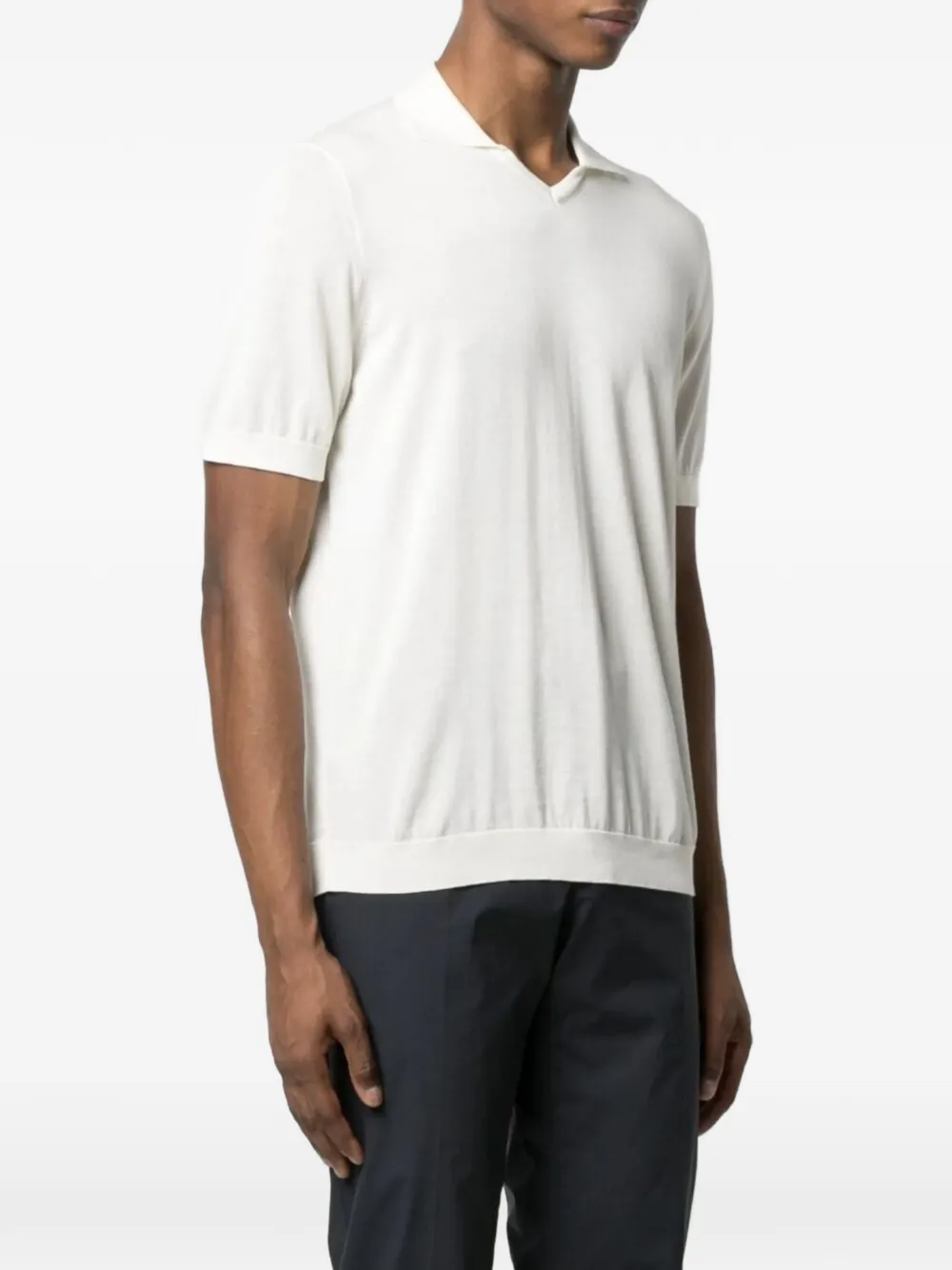  Drumohr Collared T-shirt - White 