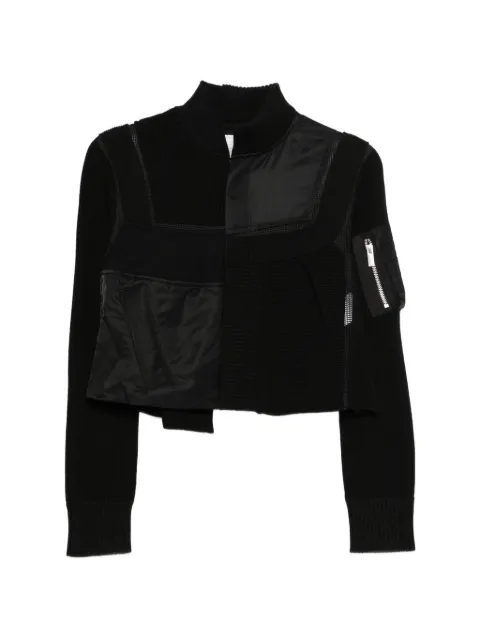 sacai panelled zip jacket