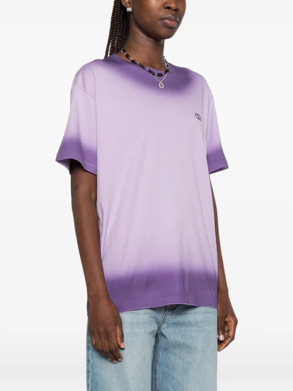 Gucci G-embroidery T-shirt | Purple | FARFETCH
