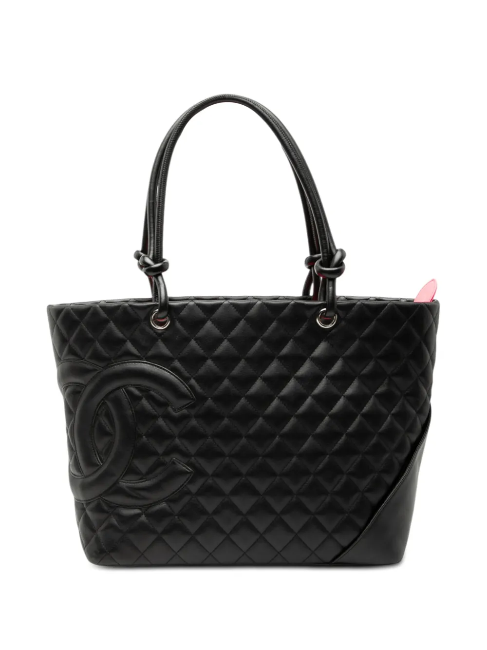 CHANEL Pre-Owned 2004-2005 Large Quilted Calfskin Cambon Ligne tote bag - Nero