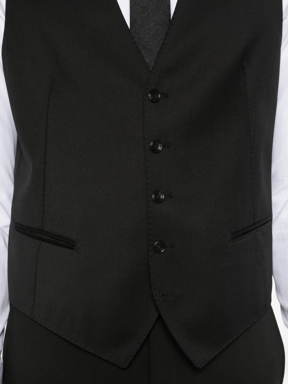Tagliatore Gilet met paspelzakken Zwart
