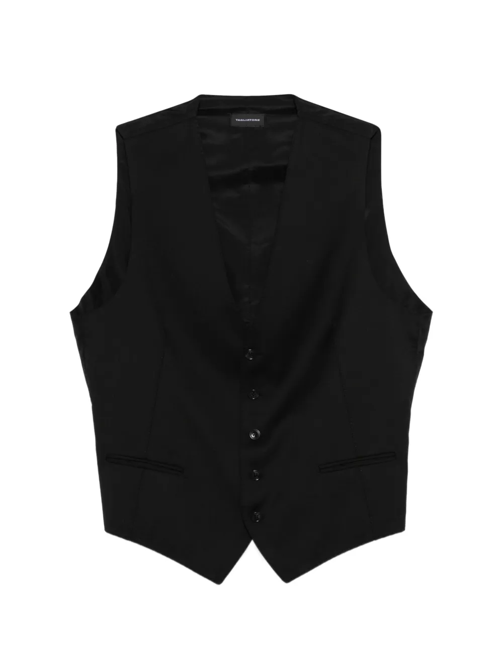 Tagliatore welt-pockets waistcoat - Black