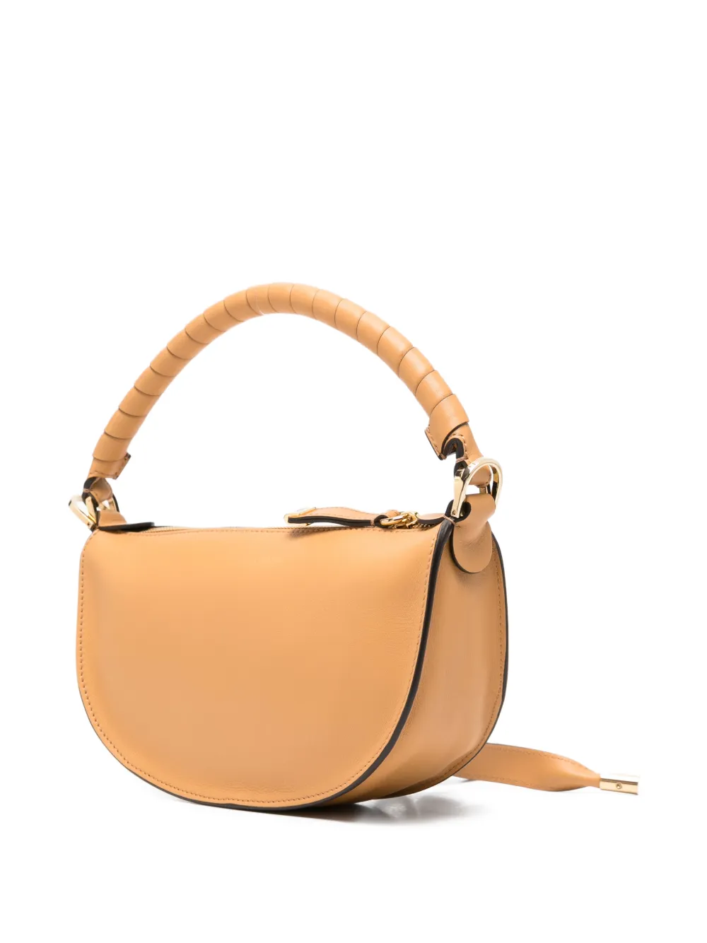 Chloé Marcie kleine shopper met stiksel Beige